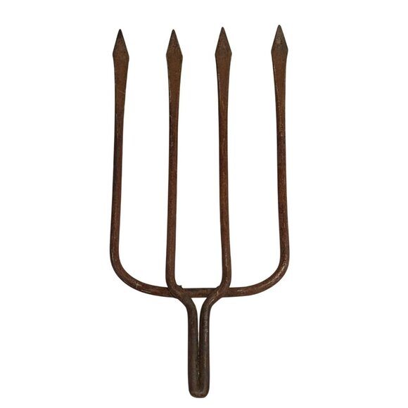 Rustic 4 Tine Pitchfork Head Gardening Wall Decor Folk art Gallery - Picture 1 of 10